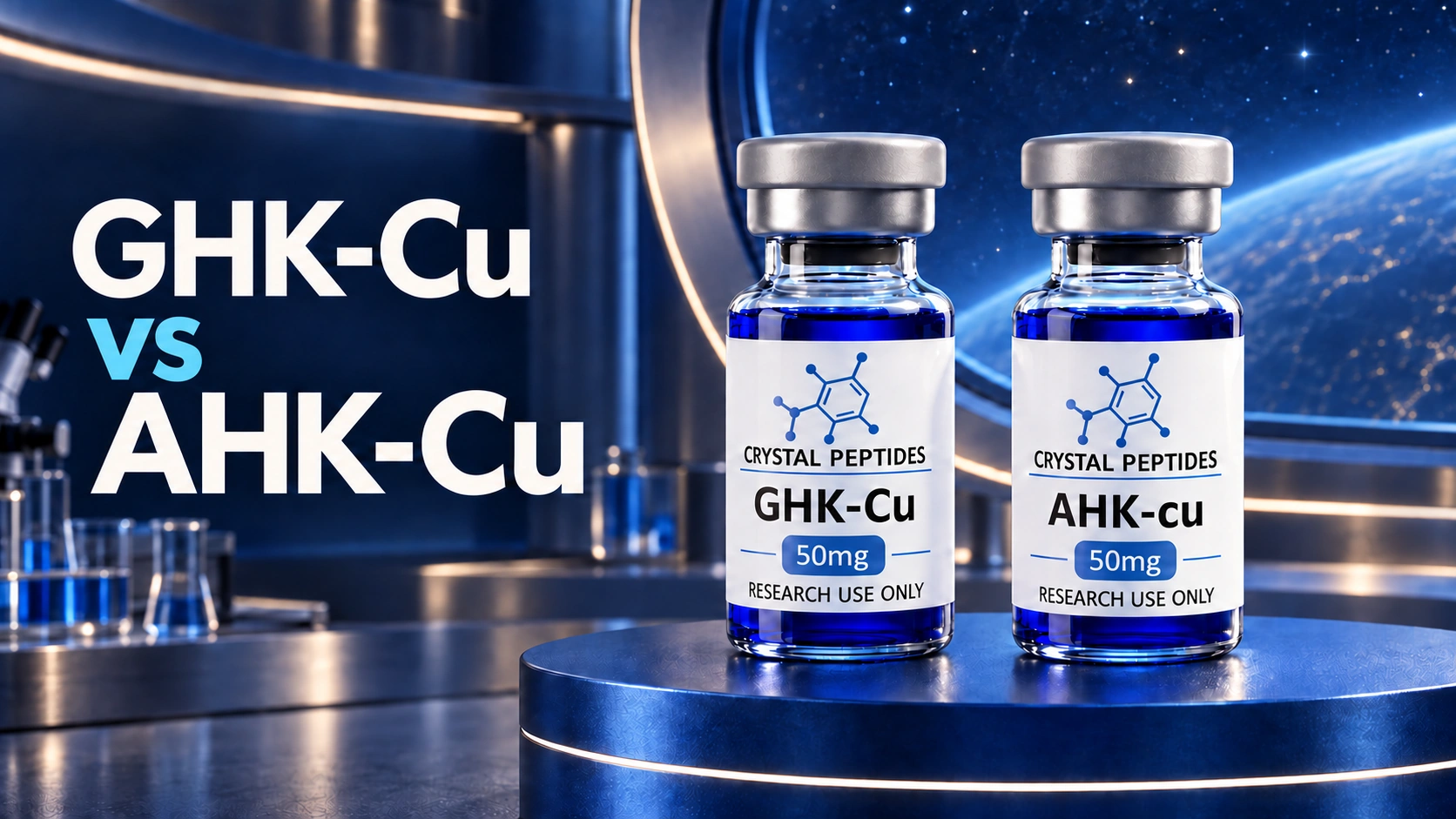 GHK-Cu ir AHK-Cu: kas pasikeičia, kai pasikeičia viena aminorūgštis?