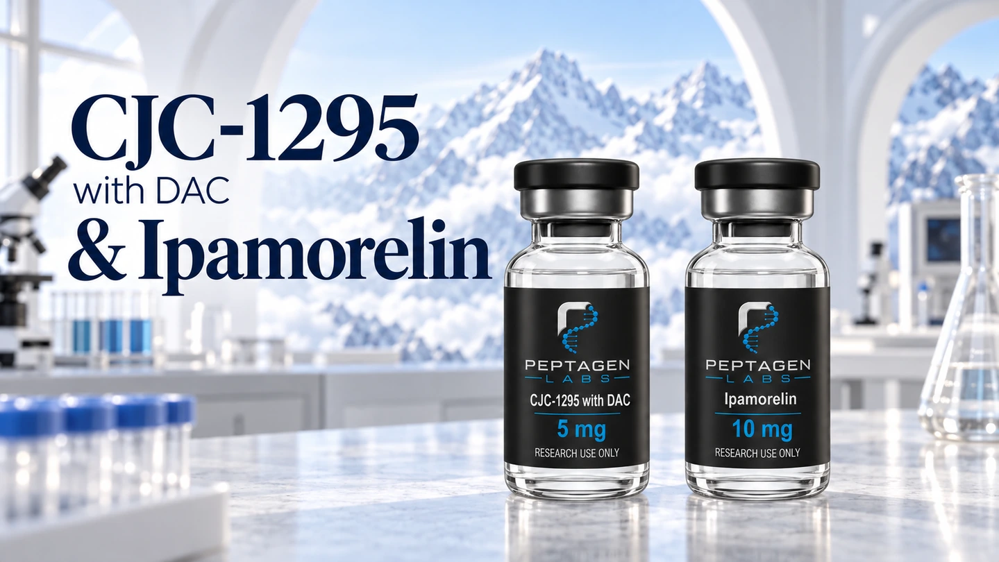 CJC-1295 ir Ipamorelin: augimo hormono sekretagogų tyrimai